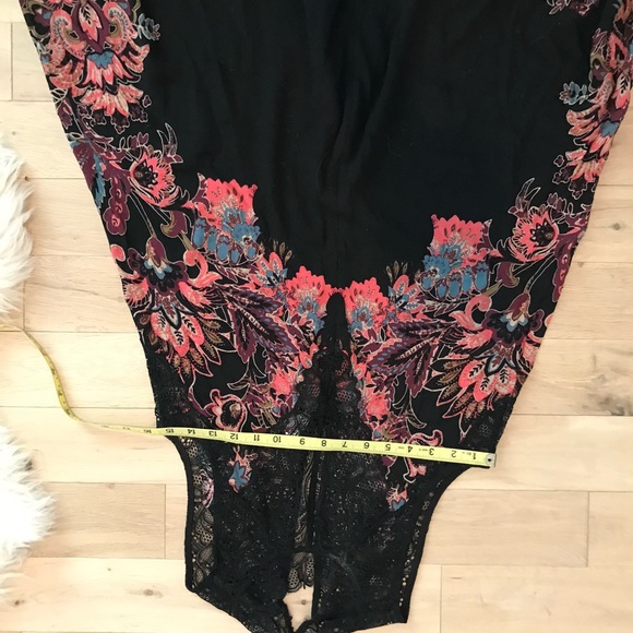 Women’s black free people Marsha printed slip - Picture 5 of 6